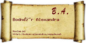 Bodnár Alexandra névjegykártya