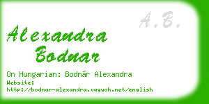 alexandra bodnar business card